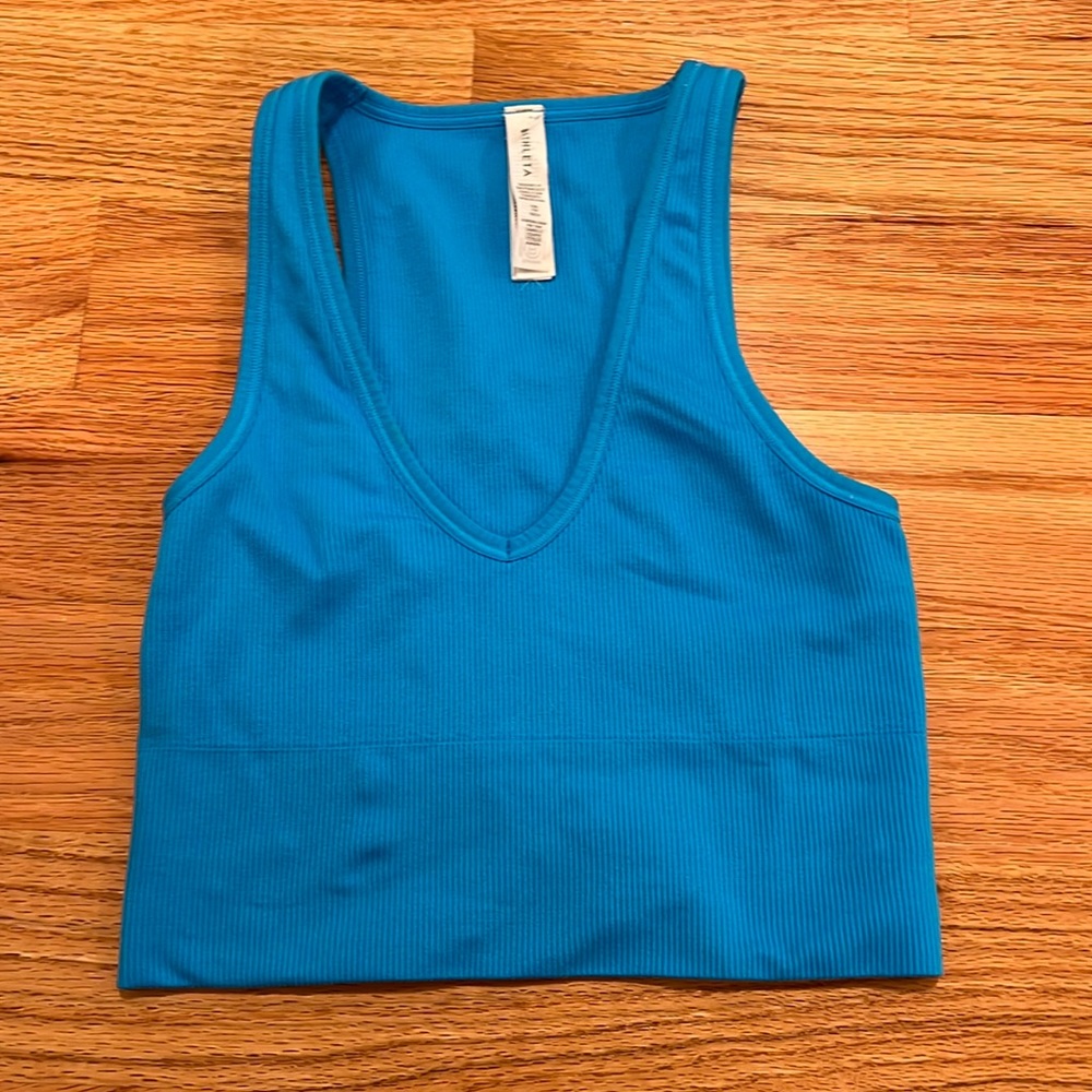 COPY - AURORA SEAMLESS CROP RIB TANK